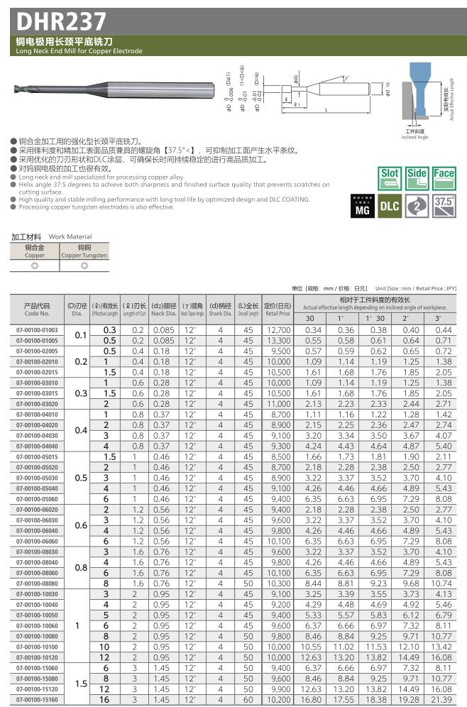NS铜电极专用刀DHR237