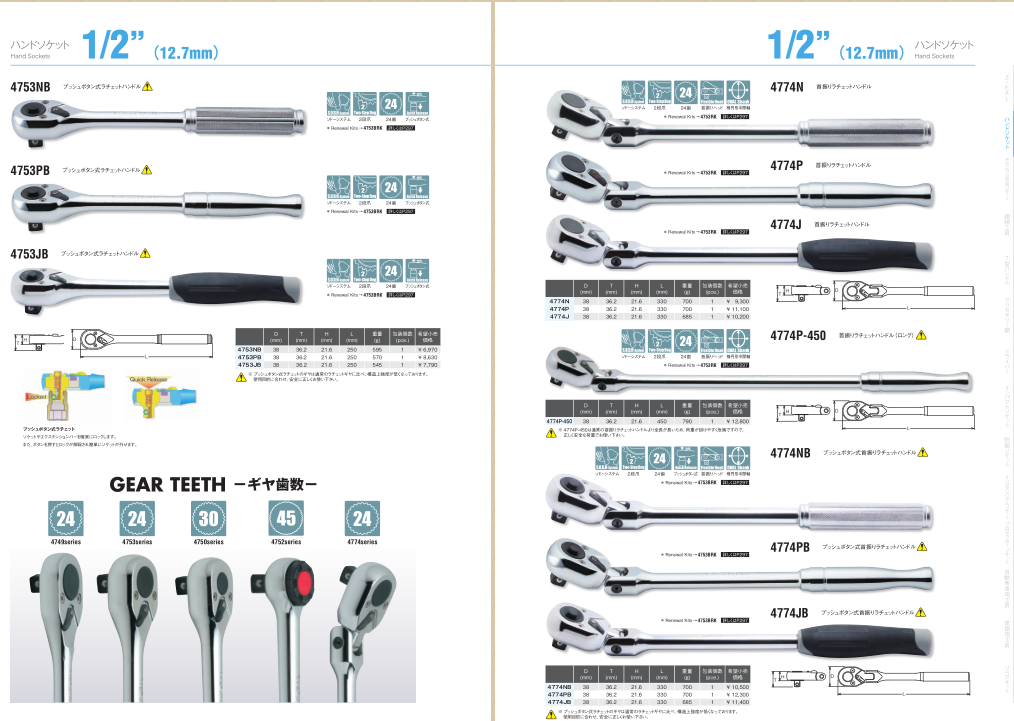KOKEN 1/2扳手4753NB