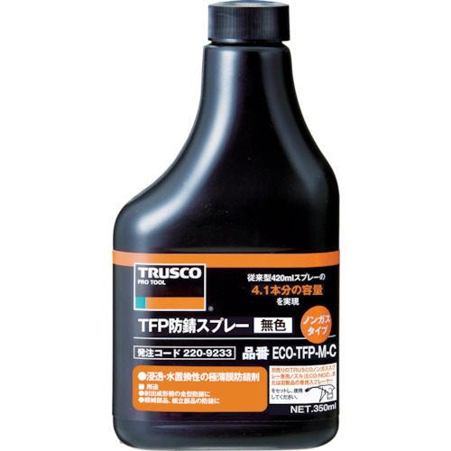 TRUSCO中山 TFP 防锈无气型无色替换瓶 350 毫升 ECO-TFP-MC