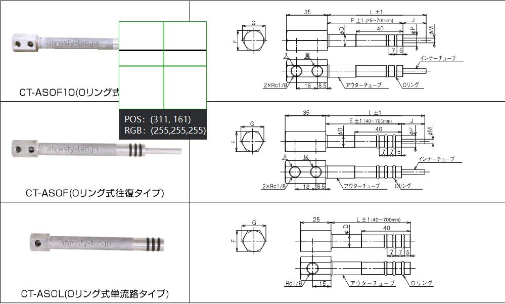 Ahresty 冷却管CT-ASOL CT-ASOL